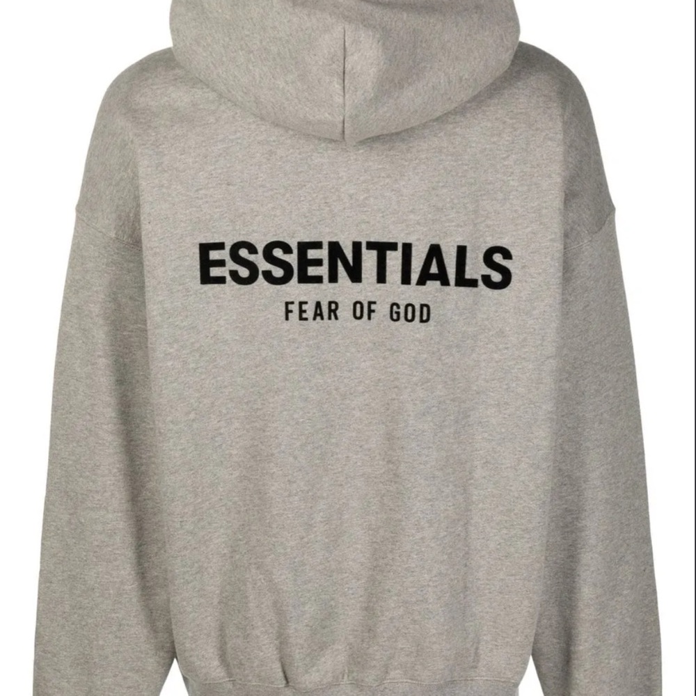 Essentials Gray Sweatshirt Pullover Hoodie